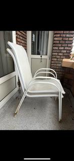 2 witte tuinstoelen - gratis af te halen, Tuin en Terras, Tuinstoelen, Ophalen, Gebruikt, Metaal