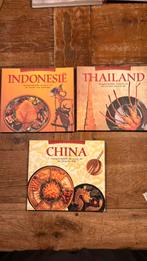 Kookboeken 3 stuks Thailand, China, Indonesie, Gelezen, Ophalen of Verzenden