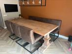 Kloostertafel, bank en 3 eetkamerstoelen, Ophalen, Gebruikt