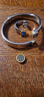 Melano armband en ring, Ophalen of Verzenden, Gebruikt, Zilver, Staal