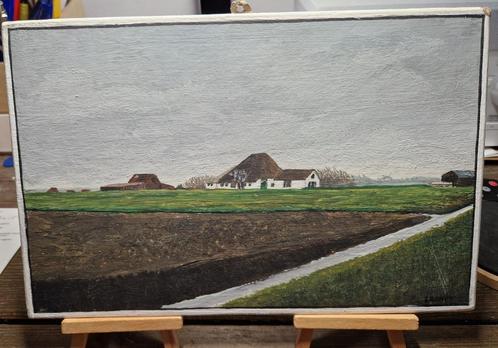 Texel - Martha's Hoeve 1990, Antiek en Kunst, Kunst | Schilderijen | Klassiek, Ophalen of Verzenden