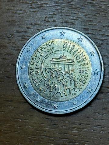 €2-munt, viering 25 jaar Duitse eenwording, uit 2015 beschikbaar voor biedingen