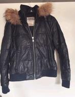 Mc Gregor M winterjas bomberjack leer blauw bontkraag, Maat 38/40 (M), McGregor, Blauw, Ophalen of Verzenden