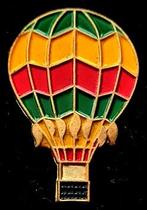 Ballon pin- groen-geelrood gelakt, Verzamelen, Verzenden, Nieuw, Transport, Speldje of Pin