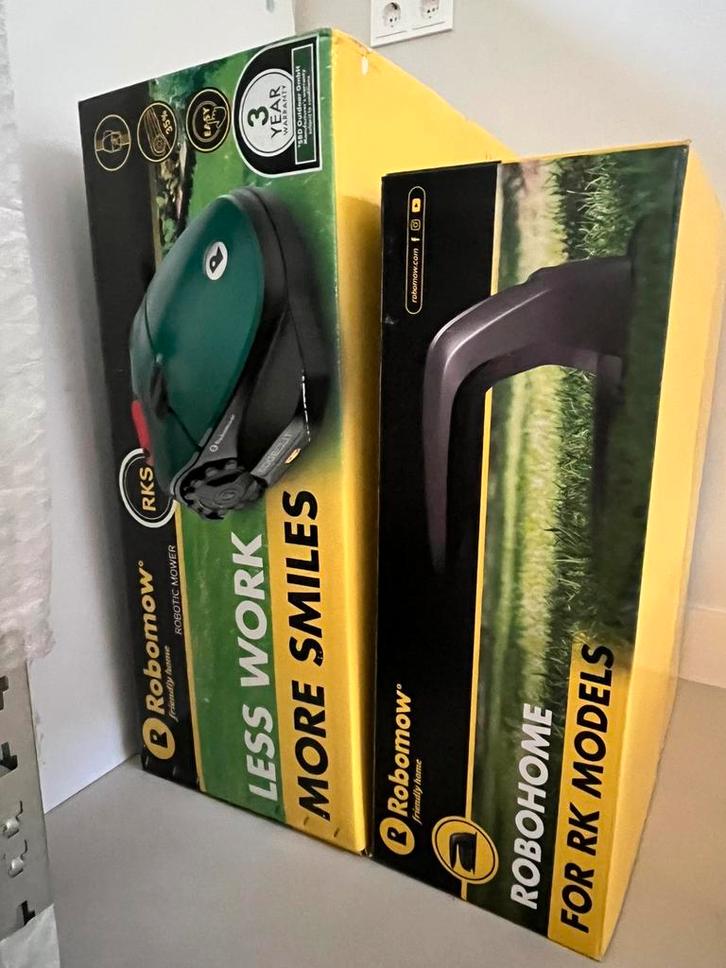 Gloednieuwe Robomow RKS 800 evt. met garage, Tuin en Terras, Robotmaaiers, Nieuw, Minder dan 20 cm, Bestuurbaar via app, Ophalen