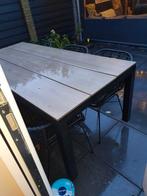 Mooie grote tuintafel voor 6 personen plus 6 stoelen, Tuin en Terras, Tuintafels, Ophalen of Verzenden, Zo goed als nieuw, Rechthoekig