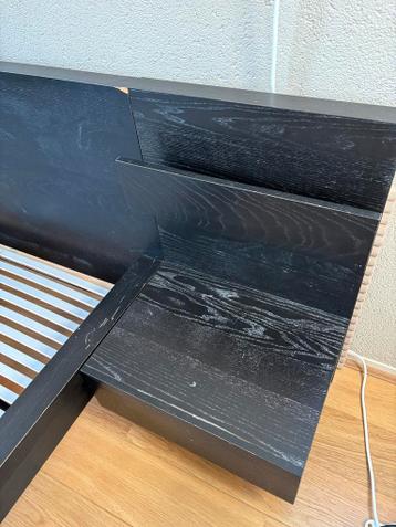 Ikea Malm bed 160x200 + lattenbodem + nachtkastjes - afbeelding 4