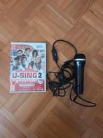 U-Sing 2 Popstars Wii + Microfoon, Muziek, 1 speler, Ophalen of Verzenden, Zo goed als nieuw