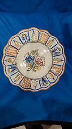 Vintage Aardewerk wandbord met Bloemmotief, Antiek en Kunst, Antiek | Wandborden en Tegels, Ophalen of Verzenden