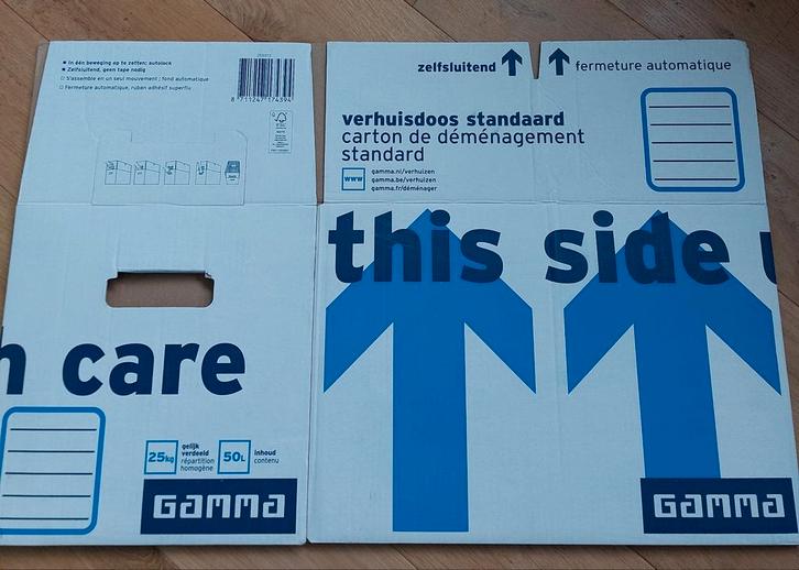 38 Verhuisdozen, Doe-het-zelf en Verbouw, Kratten en Dozen, Doos, 50 tot 75 cm, 35 tot 50 cm, Minder dan 40 cm, Ophalen