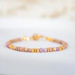 Armband met phosphosideriet, Met bedels of kralen, Staal, Paars, Nieuw
