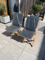 Nieuw 2x Jepara klapstoel zonder armleuningen in teakhout, Ophalen, Nieuw, Teakhout, Inklapbaar