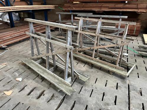 Houten glasbokken 170x112x58 7 stuks, Doe-het-zelf en Verbouw, Glas en Ramen, Gebruikt, Overige typen, 80 tot 120 cm, 160 cm of meer