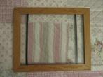 lijst eiken gebeitst ontspiegeld glas hout, Minder dan 50 cm, Ophalen of Verzenden, Zo goed als nieuw, Minder dan 50 cm