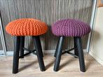 Gehaakt krukje 2 stuks boho style, Huis en Inrichting, Ophalen, Zo goed als nieuw, Hout
