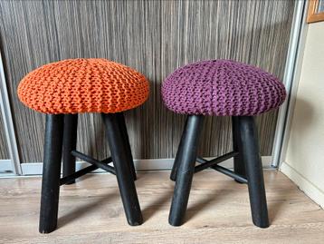 Gehaakt krukje 2 stuks boho style beschikbaar voor biedingen