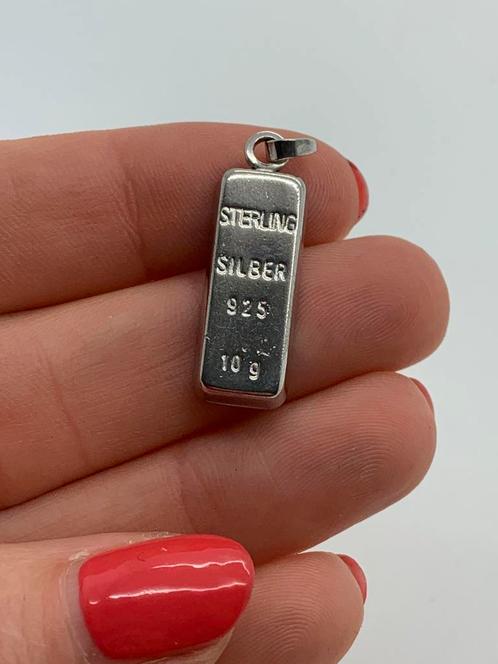 V34 Prachtige zilveren hanger miniatuur zilverbaartje, Sieraden, Tassen en Uiterlijk, Kettinghangers, Zilver, Zilver, Overige voorstellingen