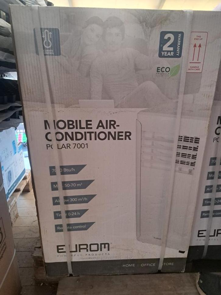 Te koop: Mobiele Airco EUROM polar 7001 - NIEUW-, Witgoed en Apparatuur, Airco's, Nieuw, Afstandsbediening, Timer, Ophalen