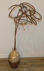 Mobach goudluster vaas met kunst applicatie van koper [538], Antiek en Kunst, Ophalen