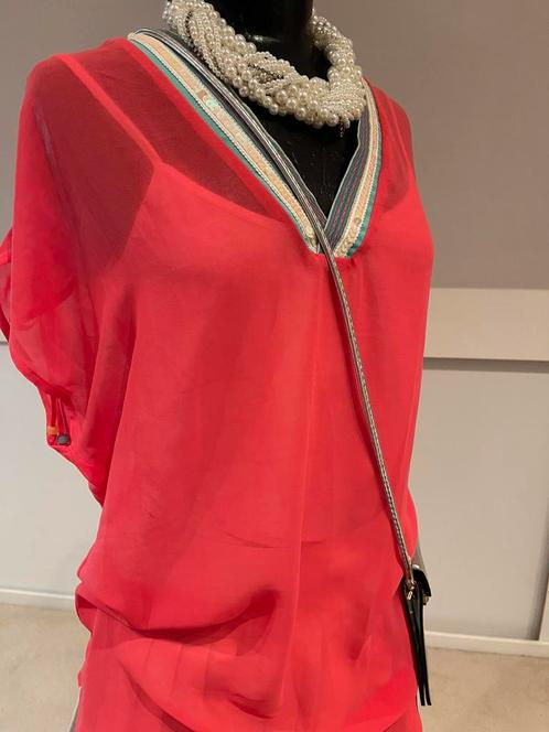 Roze Tuniek met V-Hals, Kleding | Dames, Blouses en Tunieken, Zo goed als nieuw, Roze, Verzenden