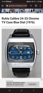 Ruhla Calibre 24-33 Chrome TV Kast Blauwe Wijzerplaat (1976), D, Gebruikt, Ruhla, Ophalen of Verzenden