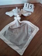 Nicotoy olifant dombo knuffeldoek grijs met crème bies, Ophalen, Zo goed als nieuw, Olifant