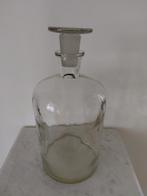 Oude blanke gistfles / apothekersfles met stolp, Ophalen of Verzenden