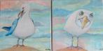 schilderijen verzameld meeuwen, Minder dan 50 cm, Oorspronkelijke maker, Ophalen of Verzenden, Zo goed als nieuw