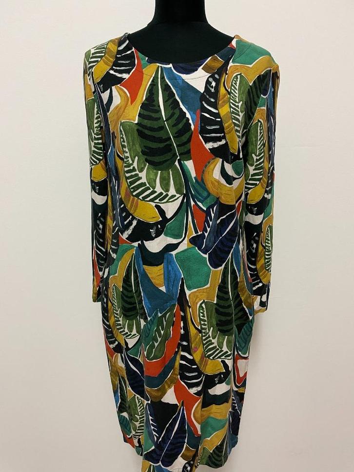 J316 - Kleurrijke Nathalie Vleeschouwer jurk maat M (1), Kleding | Dames, Jurken, Zo goed als nieuw, Maat 38/40 (M), Overige kleuren