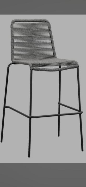 Barstoel Isola Metaal/rope - 108x57x52cm   beschikbaar voor biedingen