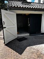 Houten garagedeuren, Doe-het-zelf en Verbouw, Deuren en Horren, Ophalen, Gebruikt, 120 cm of meer, Garagedeur