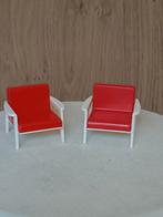 Twee oude  stoeltjes poppenhuis '60, Verzamelen, Poppenhuizen en Toebehoren, Ophalen of Verzenden, Gebruikt, Poppenhuis