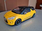 1:18 OPRUIMING! Citroën DS 3 geel/ zwart Norev, Hobby en Vrije tijd, Modelauto's | 1:18, Ophalen of Verzenden, Zo goed als nieuw