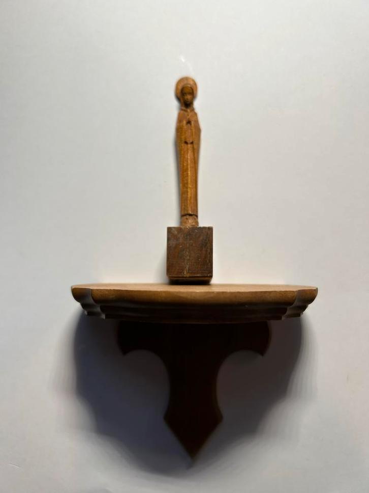 Mini console met Maria beeldje, Antiek en Kunst, Antiek | Religie, Ophalen of Verzenden