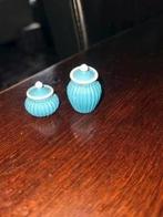 bodo hennig miniaturen 2 mooie blauwe potten, Ophalen of Verzenden, Nieuw, Poppenhuis