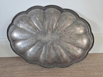 Antieke verzilverde (on bronzen) schaal eind 19de eeuw €20 beschikbaar voor biedingen