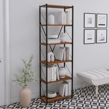 Boekenkast-Opbergrek Met 6Planken-Woonkamer-32 x 60 x 185 cm beschikbaar voor biedingen