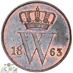 Nederland 1 Cent 1863 - FDC, Ophalen of Verzenden, Koning Willem III, 1 cent, Losse munt
