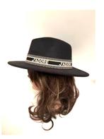 Zwarte vilten dames hoed J,adore zgan CHCS one size, Ophalen of Verzenden, Zo goed als nieuw, One size fits all, Hoed
