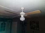 Plafond ventilator met lamp, Ophalen, Gebruikt, Metaal