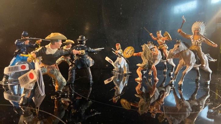 Papo WildWest: Cowboys vs Indianen, Verzamelen, Poppetjes en Figuurtjes, Zo goed als nieuw, Ophalen of Verzenden