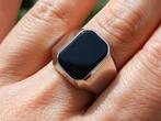 Vanoli 925 zilveren heren ring met onyx maat 22, Sieraden, Tassen en Uiterlijk, Ringen, Vanoli, 20 of groter, Heer, Nieuw