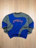 Unieke Stüssy reworked sweater colorblock groen paars - M, Maat 48/50 (M), Stussy, Ophalen of Verzenden, Zo goed als nieuw