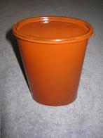 bruin emaille ovalen voorraadbus H17cm, Antiek en Kunst, Ophalen of Verzenden