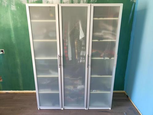3x Ikea Pax melkglas deuren 195x50 voor € 25, Huis en Inrichting, Kasten | Kledingkasten, Gebruikt, 150 tot 200 cm, 50 tot 100 cm