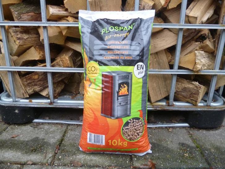 houtpellets  plospan badger purus netzakken haardhout, Tuin en Terras, Haardhout, Minder dan 3 m³, Ophalen
