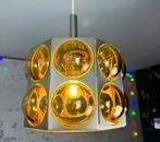 Vintage space age hanglamp Temde Leuchten Zwitserland 1960s, Vintage design, Ophalen of Verzenden, Zo goed als nieuw, Glas