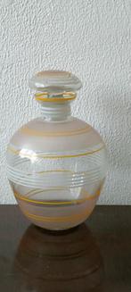 Vintage Likeurkaraf met Gele Banden, Ophalen of Verzenden