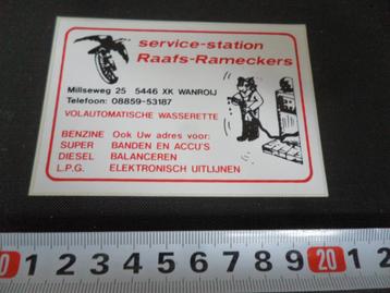 sticker Wanroij Service-station Raats - Rameckers Milseweg  beschikbaar voor biedingen