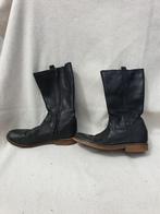 Stoere zwarte leren meiden laarzen. Mt 35., Meisje, ., Ophalen of Verzenden, .